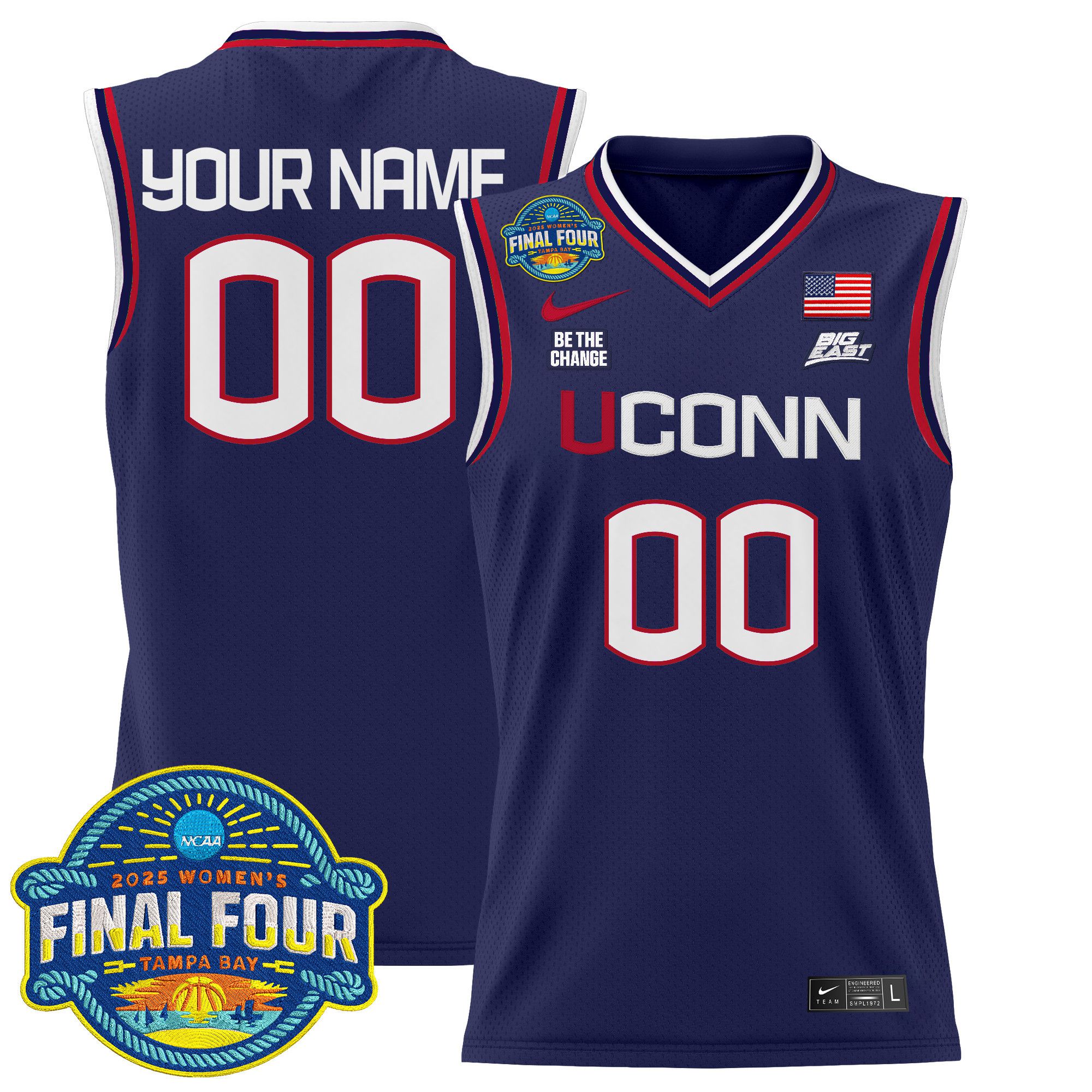 Men UConn Huskies Purple Nike 2025 Big Eat Final Four Patch Lightweight Basketball Custom NCAA Jersey->customized ncaa jersey->Custom Jersey